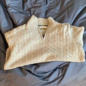 J. Crew Cable Cord Quarter Zip Pullover Sweater